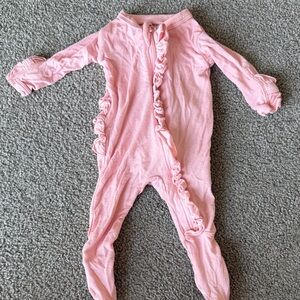 Pink Ruffled Kids One Piece